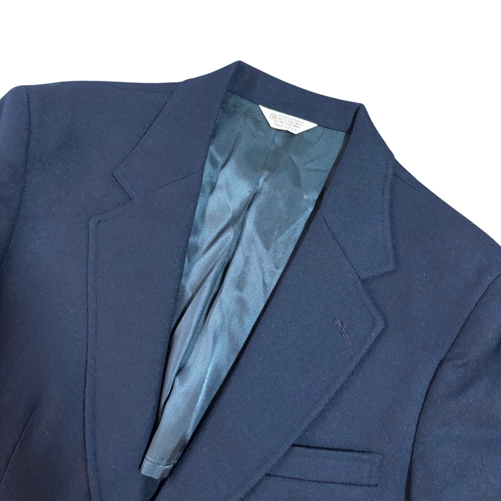 The Statesman Bruce‎ Hulme Mens Navy Blue 2 Button Gold Crest Blazer Jacket 40R
